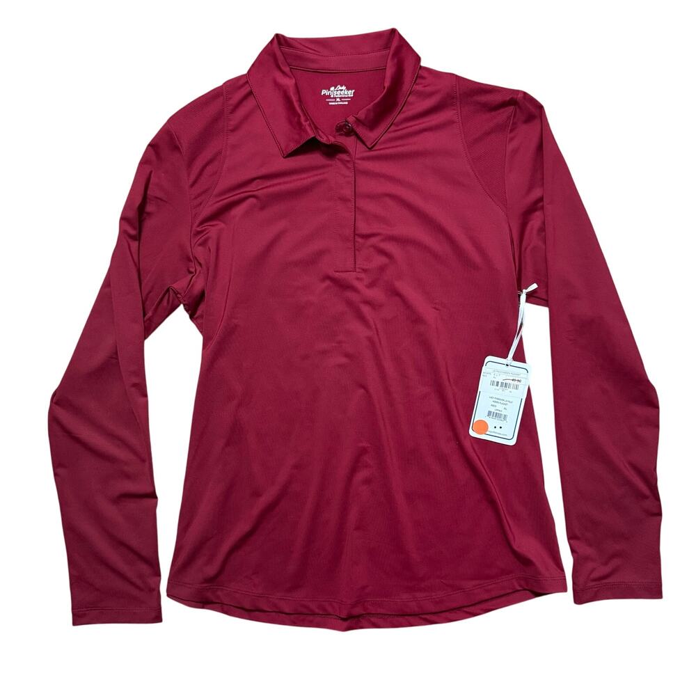 NWT Lady Pinseeker Long Sleeve Performance Golf Polo Size XL